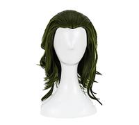Joker Movie Clown Joker Cosplay Wigs Joaquin Phoenix Arthur Fleck Curly Green Heat Resistant Synthetic Hair Wig + Wig Cap