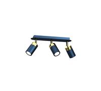Milagro Ceiling Lamp Joker Navy Blue/Gold 3 X Gu10, Blue