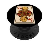 Joker Playing Card Laughing Hyena Jester Vintage Casino PopSockets Adhesive PopGrip
