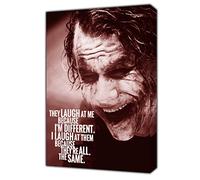 JOKER THEY LAUGH AT ME PRINT ON FRAMED CANVAS PICTURE WALL ART HOME DECORATION 16’’ x 12’’ inch -18mm depth
