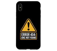 Jokes Funny Warning Signs Caution Error 404 Joke Not Found Case for iPhone XS Max