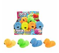 Jokes & Gags Jiggly Pups | 6 Large Sensory Long Haired Puppy Toys | Squishy Stretchy Fidget Dogs for Kids | Stress Relief Sensory Toy for ADHD Autism Anxiety | Party Bag Fillers | Ages 3+