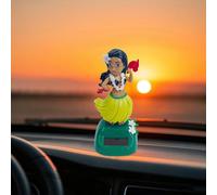 Jokes Solar Powered Dancer Sways Girl Shakes Her Head Doll Car Decoration Dance Figure Solar Powered Dance Statue Games Girl 7 Years Female (C, One Size)