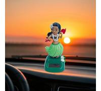 Jokes Solar Powered Dancer Sways Girl Shakes Her Head Doll Car Decoration Dance Figure Solar Powered Dance Statue Games Girl 7 Years Female (F, One Size)