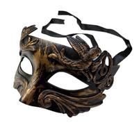 jokeshop Bronze Medieval Masquerade Eyemask for Men - Greek Roman Venetian Mask Mardi Gras Mask
