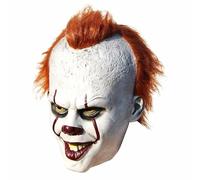 jokeshop Latex IT Clown Mask Deluxe Halloween Fancy Dress Pennywise Costume Scary Character