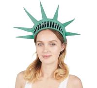 jokeshop Latex Statue Of Liberty Headpiece Crown USA Fancy Dress Costume Headband 4th July American