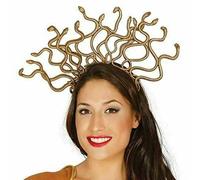 jokeshop Medusa Snake Headband Gold Serpent Headpiece Halloween Fancy Dress Costume Goddess Accessory
