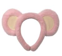 jokeshop Pink Fluffy Bear Ears on Headband Goldilocks Plush Teddy Bear Monkey Animal Word Book Day Adult Fancy Dress Costume