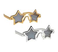 jokeshop Star Glasses Unisex Elton John Accessory Disco 1970's 1980's Star Shaped Novelty Fancy Dress Party Glasses (Gold)