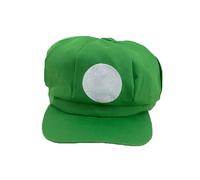 jokeshop Super Workman Mario Luigi Wario Waluigi Toad Hat Cap Plumber Bros Overalls Video Game Character Fancy Dress Cosplay Costume Party (Green 1)