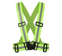 jokeshop Yellow/Green Reflective Safety Vest High Visibility Adjustable Running Harness High Vis Braces Belt
