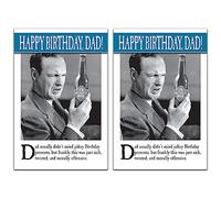 Jokey Greetings Cards, Dad Birthday Card, Funny Birthday Card for Dad, Birthday Card Dad (Pack of 2)