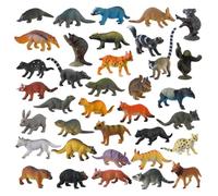 JOKFEICE 36 Small Animal Figures Age 3+ for Kids - Realistic Detailed Toy Forest Creatures Ideal for Play, Party, Cake Toppers, STEM Learning for Toddlers 1-3 & Children of All Ages