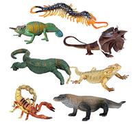 JOKFEICE Animal Figures 7 pcs Realistic Plastic Creeping Animals Set Includes Lizard, Chameleon, Centipede etc. Science Project, Learning Educational Toys, Birthday Gift, Cake Topper For Kids Toddlers