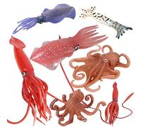 JOKFEICE Animal Figures 7 pcs Realistic Plastic Octopus Family Action Model Science Project, Learning Educational Toys, Birthday Gift, Cake Topper For Kids Toddlers