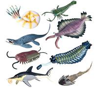 JOKFEICE Animal Figures 8 pcs Realistic Plastic Cambrian Ancient Organism Set Includes Mosasaurus, Anomalocaris etc. Science Project, Learning Educational Toys, Birthday Gift For Kids Toddlers