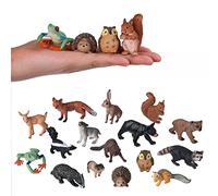 JOKFEICE Animal Figures Age 3+ for Kids, 16PCS Realistic Forest Animals Baby Figurines, Woodland Creatures Figurines, Educational Toys for Science Project Cake Party Decor