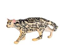 JOKFEICE Animal Figurines, Realistic Tiger Cat Fairy Garden Accessories, Learning Toys for Christmas Birthday Cake Topper Gift for Kids(Brown)