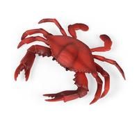 JOKFEICE Ocean Sea Animal Toys, Realistic Small Crab Fairy Garden Accessories, Learning Educational Toys for Christmas Birthday Cake Topper for Kids (Red)