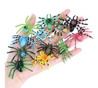 JOKFEICE Realistic Animal Figures - 12 Pieces Plastic Halloween Spider Toys for Kids - Spider Action Model Insect Toy Figures - Educational Learning Toys Birthday Gift Set for Kids