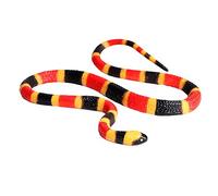 JOKFEICE Realistic Animal Figures Coral Snake Sea Animal Toy, Science Project, Cake Topper, Early Educational Toys Birthday for Toddlers Kids Age 3 4 5(Black+Red)