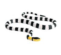 JOKFEICE Realistic Animal Figures Coral Snake Sea Animal Toy, Science Project, Cake Topper, Early Educational Toys Birthday for Toddlers Kids Age 3 4 5(Black+White)