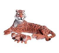 JOKFEICE Realistic Animal Figures Female Tiger Figurines, Science Project, Cake Topper, Early Educational Toys Birthday for Toddlers Kids Age 3 4 5(Red)