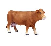 JOKFEICE Realistic Animal Figures Yellow Cow Figurines, Science Project, Cake Topper, Early Educational Toys Birthday for Toddlers Kids Age 3 4 5