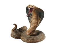 JOKFEICE Snake Toys, Realistic Brown Cobra Fairy Garden Accessories, Learning Educational Toys for Christmas Birthday Cake Topper Gift for Kids