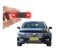 Jokinsyber LED Alarm Light, Warning Strobe Lamp,Portable Solar-powered LED Flashing Warning Light - No Drilling Needed, Compatible with Trucks, SUVs, Motorcycles, and Bicycles. (RED)