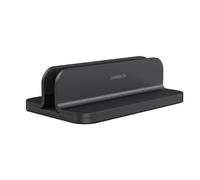 JOKItech Aluminum Laptop Vertical Stand Organizer, Sturdy Laptop Computer Holder Desktop Stand Compatible with New Retina Apple MacBook Pro/Air, Mac mini and iPad Pro - Black