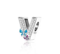 Jokmeo Charms Beads Letter 925 Sterling Silver for Pandora Bracelet, Alphabet Dangle Pendant Charms for Necklace and Bracelet Jewelry Gifts for Women