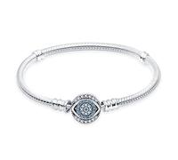 Jokmeo Moments Women's 925 Sterling Silver Snake Chain Bracelet for Bead Charms, Valentine's Day Mother's Day Birthday Gift for Mom