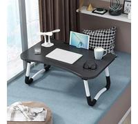 jokolo Multi-Functional Folding Laptop Desk - with Cup Holder & Tablet Slot, Bed/Sofa Work Table for Office/Breakfast, Living Room/Bedroom Lap Desk,USB Ports Reading 23.62×15.75×10.24inch (BLECK)