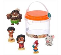 JOKOLO Store Official Moana 2 Bath Toy Set, 5 pieces, Includes Moana, Simea, Pua, Hei Hei & Maui, with Storage Bucket, Suitable for 6 Months+ (Moana 2 Bath Toy Set)