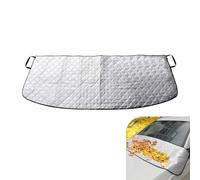 jokormo 1 PC Car Leaf Guard, 66.9x17.7 Inches Front Car Windshield Snow Cover, Four Seasons Easy Storage Anti-Bird and Anti-Leaves Sunshade, Suitable for Most Cars (Silver)