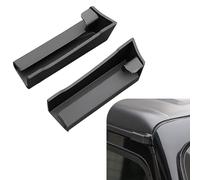 jokormo 2 PCS Car Roof Gutter for Jeep Wrangler JK JL Accessories 2018-2022 ABS Anti-Scratch Wear-Resistant EnvironmentallyFriendly Soft Rubber Roof Rain Diverter Modification Accessories (Black)
