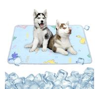 Jokureao Dog Cooling Mat, Durable Pet Cool Mat, 50x70cm Washable Self Cool Ice Silk Pad, No Need to Refrigerate Pet Cool Bed Dog Mat for Indoors Outdoors Car Summer Use