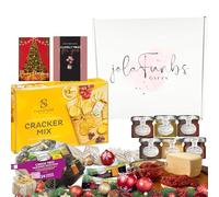 JOLAFUNBS 32x Luxury Cheese Hamper Cheese Board Gift Set-6 Hampton Chutney Selection Gift Sets, 24ilchester,Walkers Biscuits & Card- Food Gifts for Women&Men Christmas, Gifts for Couples