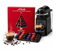 JOLAFUNBS Advent Calendar 2026 - 24 Day Christmas Countdown with Premium Flavoured Coffee Pods - Nespresso Compatible Capsules - Secret Santa Xmas Gift for Men & Women with Card
