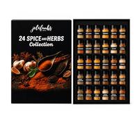 JOLAFUNBS Collection 24 Cooking Gourmet BBQ Grilling Steak Rubs - All Purpose Seasoning Herbs, Spices & Seasonings - Basil, Thyme, Italian Herbs & More Gift Ideas For House Warming Gifts New Home