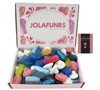 JOLAFUNBS Pick & Mix 1kg Sweet Hamper Gift Box - Station Blue Assorted Sweets - Bulk Party Mix for Kids, Women & Men - Bubblegum & Blue Raspberry Candy Gift for Birthday, Christmas, Valentine’s