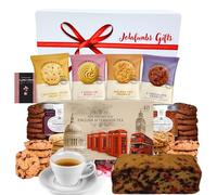 JOLAFUNBS Tea Hamper Gift Set - English Tea Tin with 40 Teabags, British Biscuits More - Christmas Hampers, Birthday Food Gifts for Mum, Women, Men (Tea Hamper 5)