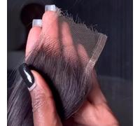 JOLAI 2x6 Lace Closure Human Hair Wet and Wavy 20 Inch Bleached Tiny Knot HD Closure Ultra Thin 0.10mm Swiss Invisible Skin Like