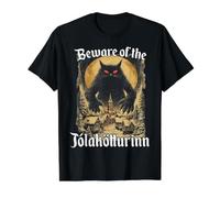 Jólakötturinn Yule Cat Icelandic Christmas cat Value Graphic T-Shirt, Men, Black, M