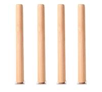 Jolan 4 Pcs Solid Wood Furniture Legs, Replacement Desk Legs, Coffee Table Legs, Sofa Legs, Cabinet Legs, Furniture Feet With Mounting Plates and Screws,Wooden-30cm/11.8in
