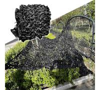 Jolan Camouflage Netting Military,Sunscreen Camouflage Net 1m 2m 3m 4m 5m 6m 7m 8m 9m 10m,Camo Netting for Hunting,Army,Camping,Party Decoration,Shade Net,Car Cover,Black,Black-9x12m(29.5 * 39.4ft)
