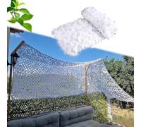 Jolan Camouflage Netting White 2×2m 2×3m 2×4m 3×3m 3×5m 4×6m 5×5m,Sunscreen Camo Netting,Military Net,Camping,Hunting,Party Decorations,Outdoor Camouflage Shade Net,Car Cover,White-1×8m(3.3 * 26.2ft)
