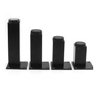 Jolan Furniture Legs Adjustable 10cm 12cm 15cm 20cm 25cm 30cm 40cm, Table Legs Metal, Diy Replacement Furniture Feet, Black/Silver, Furniture Legs for Sofa Desk Coffee Table, 4 Pcs,Black-18cm/7.09in